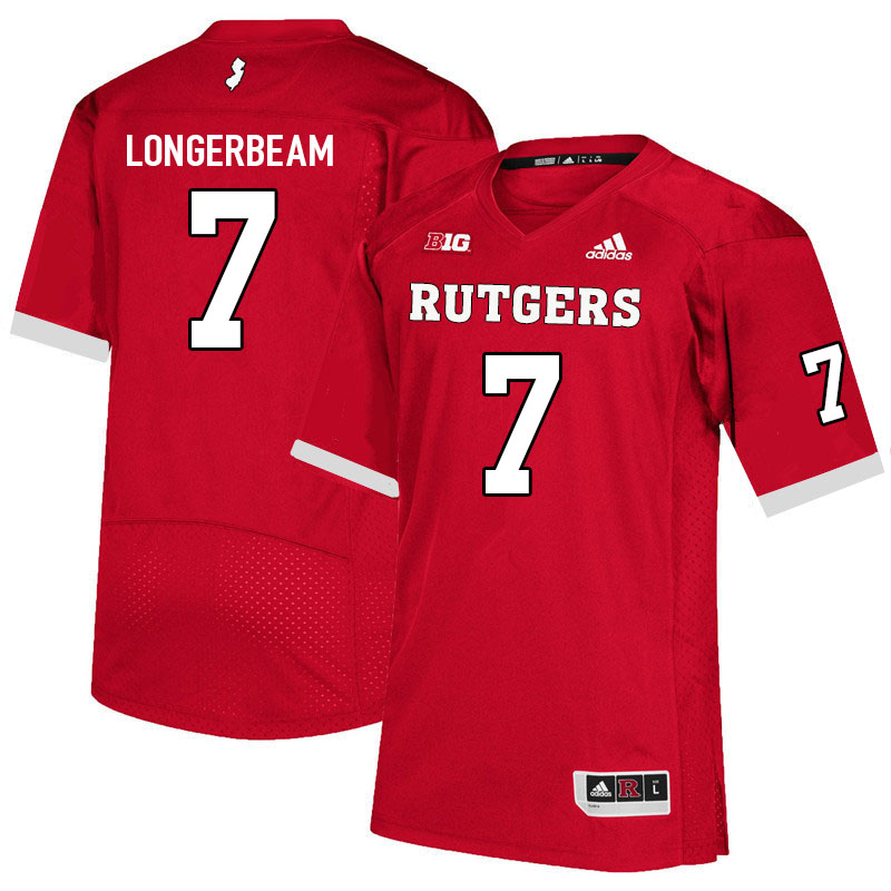 Men #7 Robert Longerbeam Rutgers Scarlet Knights College Football Jerseys Sale-Scarlet